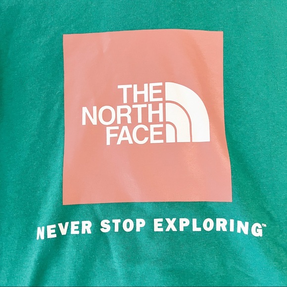 The North Face Green Recycled Box NSE Hoodie Porcelain Green - Picture 8 of 14